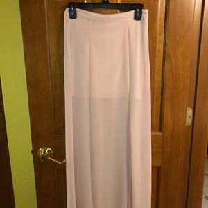 Pink maxi skirt